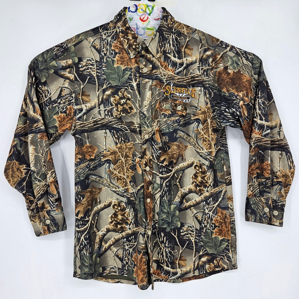 Scentlok Shirt Mens Large Seclusion 3D Camouflage Savanna EXT Long Sleeve